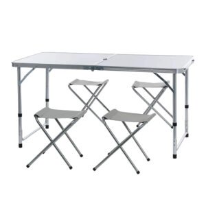 • مجموعة طاولة تخييم قابلة للطي مع كراسي